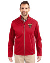 El Paso Chihuahuas Cutter & Buck Evoke Softshell Recycled Full Zip Mens Jacket Cardinal Red Front Thumbnail Image