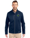 Hillsboro Hops Cutter & Buck Evoke Softshell Recycled Full Zip Mens Jacket Navy Blue Front Thumbnail Image