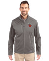 Fort Wayne TinCaps Cutter & Buck Evoke Softshell Recycled Full Zip Mens Jacket Elemental Grey Front Thumbnail Image