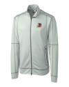Durham Bulls Clique Helsa Performance Mens Full Zip Knit Jacket Light Grey Mannequin Thumbnail Image