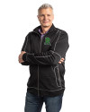 Dayton Dragons Clique Helsa Performance Mens Full Zip Knit Jacket Black Front Thumbnail Image