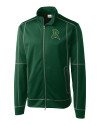 Dayton Dragons Clique Helsa Performance Mens Full Zip Knit Jacket Bottle Green Front Thumbnail Image