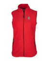 Birmingham Barons Clique Summit Performance Fleece Full Zip Womens Vest Red Mannequin Thumbnail Image