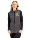 Frisco RoughRiders Clique Summit Performance Fleece Full Zip Womens Vest Charcoal Front Thumbnail Image