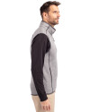 Gwinnett Stripers Cutter & Buck Mainsail Sweater-Knit Mens Big and Tall Full Zip Vest Polished Heather Side Thumbnail Image