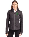 Dayton Dragons Cutter & Buck Mainsail Sweater-Knit Womens Full Zip Jacket Charcoal Heather Front Thumbnail Image