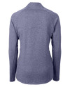 Texas Longhorns Alumni Cutter & Buck Adapt Eco Knit Heather Recycled Womens Full Zip Navy Blue Heather Mannequin Back Thumbnail Image