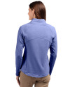 Hartford Yard Goats Cutter & Buck Adapt Eco Knit Heather Recycled Womens Full Zip Tour Blue Heather Back Thumbnail Image