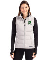 Dayton Dragons Cutter & Buck Evoke Hybrid Softshell Recycled Womens Full Zip Vest CONCRETE Front Thumbnail Image