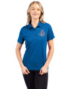 Hartford Yard Goats Clique Ice Pique Womens Tech Polo Royal Blue Front Thumbnail Image
