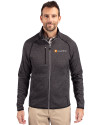 Tennessee Volunteers Alumni Cutter & Buck Mainsail Sweater-Knit Mens Full Zip Jacket Charcoal Heather Front Thumbnail Image