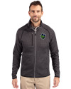 Hillsboro Hops Cutter & Buck Mainsail Sweater-Knit Mens Full Zip Jacket Charcoal Heather Front Thumbnail Image