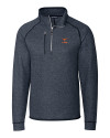 Texas Longhorns Alumni Cutter & Buck Mainsail Sweater-Knit Mens Half Zip Pullover Jacket Liberty Navy Heather Mannequin Thumbnail Image