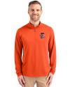 Fresno Grizzlies Cutter & Buck Virtue Eco Pique Recycled Quarter Zip Mens Pullover College Orange Front Thumbnail Image