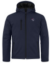 View image 1: Binghamton Rumble Ponies Clique Equinox Insulated Softshell Mens Full Zip Hooded Jacket Dark Navy Mannequin