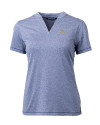 Notre Dame Fighting Irish Cutter & Buck Forge Eco Heathered Stretch Womens Blade Top Indigo Heather Mannequin Thumbnail Image