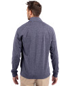 Notre Dame Fighting Irish Cutter & Buck Adapt Eco Knit Heather Mens Big & Tall Quarter Zip Pullover Navy Blue Heather Back Thumbnail Image