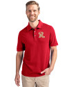 Frisco RoughRiders Cutter & Buck Advantage Eco Tri-Blend Pique Mens Big and Tall Polo Cardinal Red Front Thumbnail Image