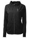 Texas Tech Red Raiders Alumni Cutter & Buck Adapt Eco Knit Hybrid Recycled Womens Full Zip Jacket Black Mannequin Thumbnail Image