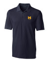 Michigan Wolverines Alumni Cutter & Buck Forge Stretch Mens Big and Tall Polo Liberty Navy Mannequin Thumbnail Image