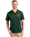 Fort Wayne TinCaps Cutter & Buck Prospect Eco Textured Stretch Recycled Mens Big & Tall Polo Hunter Green Front Thumbnail Image