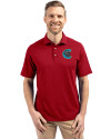 Charlotte Knights Cutter & Buck Virtue Eco Pique Recycled Mens Big and Tall Polo Cardinal Red Front Thumbnail Image
