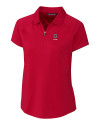Ohio State Buckeyes Alumni Cutter & Buck Forge Stretch Womens Short Sleeve Polo Cardinal Red Mannequin Thumbnail Image
