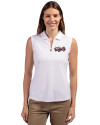 Lansing Lugnuts Cutter & Buck Forge Stretch Womens Sleeveless Polo White Front Thumbnail Image