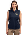 Frisco RoughRiders Cutter & Buck Forge Stretch Womens Sleeveless Polo Liberty Navy Front Thumbnail Image