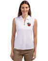 Fort Wayne TinCaps Cutter & Buck Forge Stretch Womens Sleeveless Polo White Front Thumbnail Image