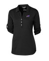 Buffalo Bills Cutter & Buck Womens Elbow-Sleeve Thrive Polo Black Mannequin Thumbnail Image