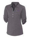 Buffalo Bills Cutter & Buck Womens Elbow-Sleeve Thrive Polo Elemental Grey Mannequin Thumbnail Image