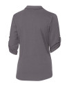 Buffalo Bills Cutter & Buck Womens Elbow-Sleeve Thrive Polo Elemental Grey Mannequin Back Thumbnail Image