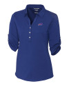 Buffalo Bills Cutter & Buck Womens Elbow-Sleeve Thrive Polo Tour Blue Mannequin Thumbnail Image