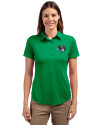Gwinnett Stripers Cutter & Buck Prospect Eco Textured Stretch Recycled Womens Short Sleeve Polo Kelly Green Front Thumbnail Image