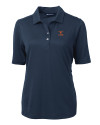 Texas Longhorns Alumni Cutter & Buck Virtue Eco Pique Recycled Womens Polo Navy Blue Mannequin Thumbnail Image