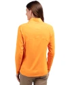 Tennessee Volunteers Alumni Cutter & Buck Adapt Eco Knit Stretch Recycled Womens Half Zip Pullover Orange Burst Back Thumbnail Image