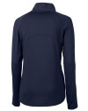 Texas Longhorns Alumni Cutter & Buck Adapt Eco Knit Stretch Recycled Womens Half Zip Pullover Navy Blue Mannequin Back Thumbnail Image