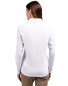 Binghamton Rumble Ponies Cutter & Buck Adapt Eco Knit Stretch Recycled Womens Half Zip Pullover White Back Thumbnail Image