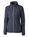 Texas Longhorns Alumni Cutter & Buck Rainier PrimaLoft®  Womens Eco Insulated Full Zip Puffer Jacket Anthracite Melange Mannequin Thumbnail Image