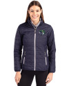 Gwinnett Stripers Cutter & Buck Rainier PrimaLoft®  Womens Eco Insulated Full Zip Puffer Jacket Dark Navy/Silver Front Thumbnail Image