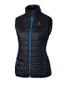 Texas Longhorns Alumni Cutter & Buck Rainier PrimaLoft® Womens Eco Insulated Full Zip Puffer Vest Dark Navy Mannequin Thumbnail Image