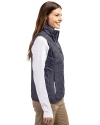 Durham Bulls Cutter & Buck Rainier PrimaLoft® Womens Eco Insulated Full Zip Puffer Vest Anthracite Melange Side Thumbnail Image