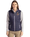 Durham Bulls Cutter & Buck Rainier PrimaLoft® Womens Eco Insulated Full Zip Puffer Vest Dark Navy/Silver Front Thumbnail Image