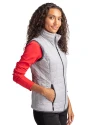 Durham Bulls Cutter & Buck Rainier PrimaLoft® Womens Eco Insulated Full Zip Puffer Vest Polished Medium Gray Side Thumbnail Image