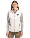 Akron RubberDucks Cutter & Buck Rainier PrimaLoft® Womens Eco Insulated Full Zip Puffer Vest Coconut Front Thumbnail Image