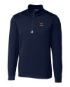 Texas Longhorns Alumni Cutter & Buck Traverse Stretch Eco Quarter Zip Mens Pullover Liberty Navy Mannequin Thumbnail Image