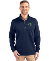 Gwinnett Stripers Cutter & Buck Traverse Stretch Eco Quarter Zip Mens Pullover Liberty Navy Front Thumbnail Image