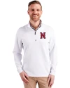 Nashville Sounds Cutter & Buck Traverse Stretch Eco Quarter Zip Mens Pullover White Front Thumbnail Image