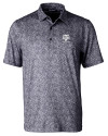 Texas A&M Aggies Alumni Cutter & Buck Pike Constellation Print Stretch Mens Polo Black Mannequin Thumbnail Image
